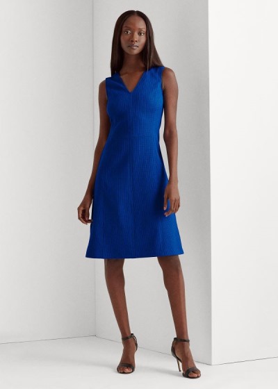 Vestidos Ralph Lauren Mujer Azules - Sleeveless V-Neck - DLJSA3175